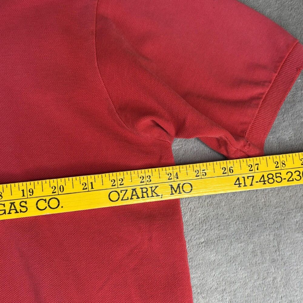 Vintage Polo Ralph Lauren Polo Shirt Mens‎ XL Red Pique Cotton Pony Logo USA - Picture 4 of 8